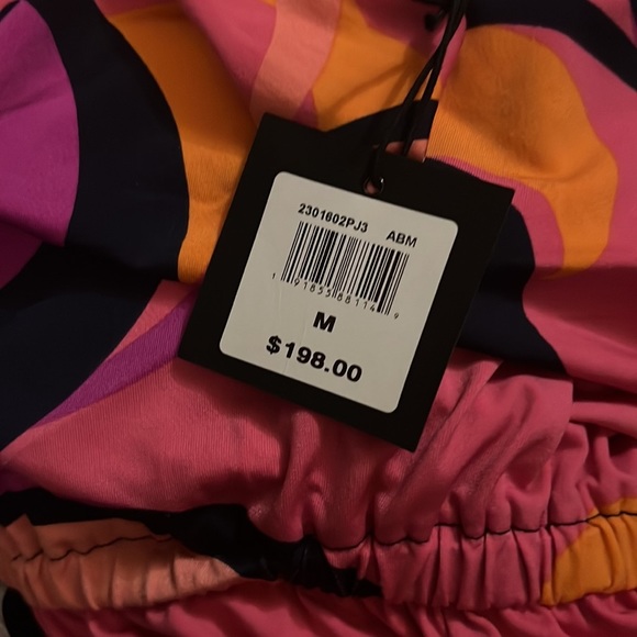 ✅TRINA TRINA TURK Pink Multi Juju Halter Printed Jumpsuit Sz medium - Picture 6 of 6